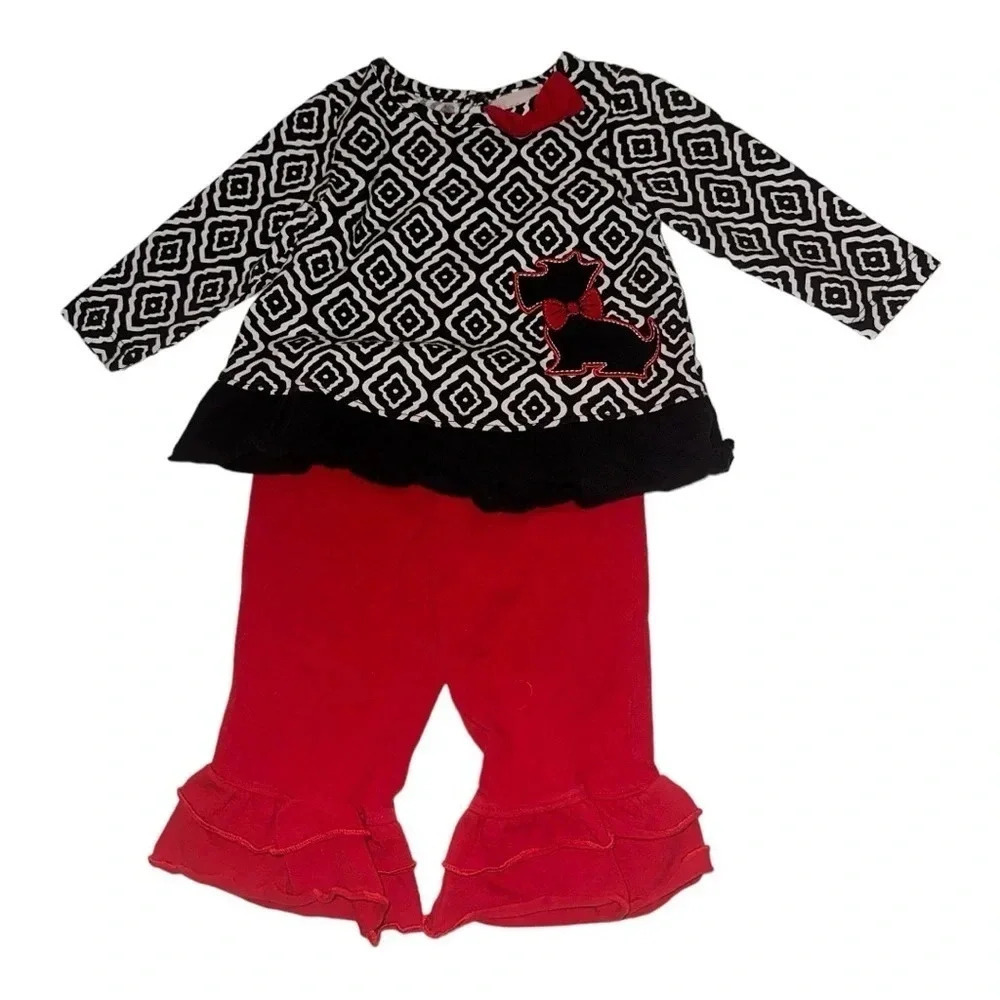 Nursery Rhyme Girl's Scottie Dog Outfit size 6/9 month